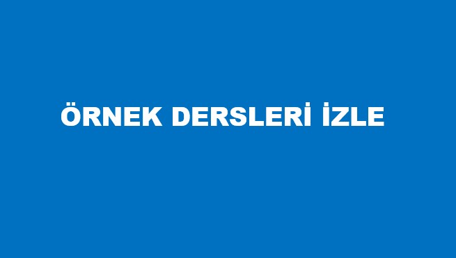 ÖRNEK CANLI DERSLER